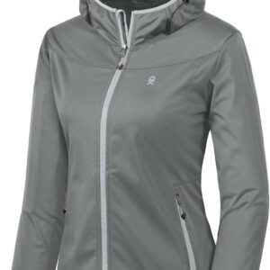 Little Esel Andy Damen Leicht mit Kapuze mit Kapuze-Weichschalenjacke zum Laufen, Wandern, winddichtem und wasserabweisend