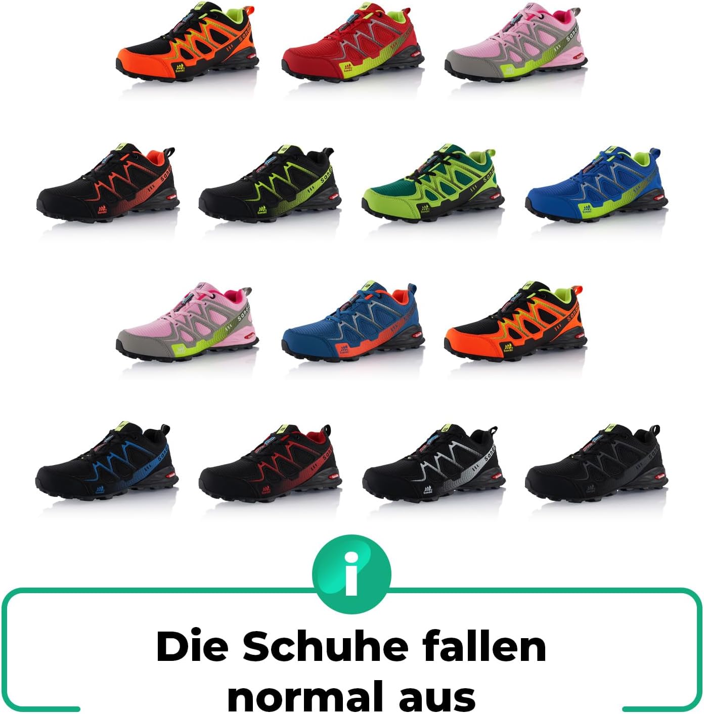 Fusskleidung® Frauen-/Herren -Wanderschuhe, atmungsaktiven Trail/Running/Trekking -Schuhen – Bild 7