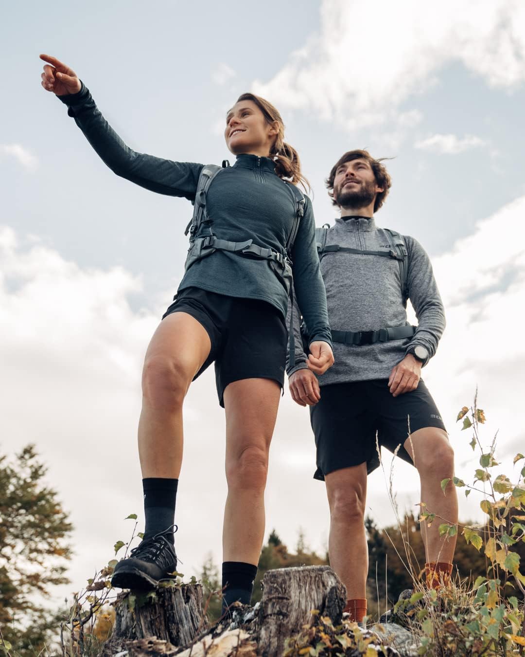 CEP Wanderlicht Merino Mid Cut Socken Neugestaltung für Frauen | Bessere Stabilität dank Wandersocken mit Komprimierung | Trekkingsocken für helle Beine, braun – Bild 7