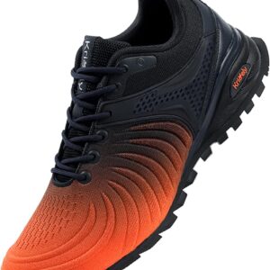 Kricely Herren Trail Laufschuhe, Straßenlaufschuhe, Trainer, leichte Wanderschuhe, Fitnessschuhe, Trekkingschuhe