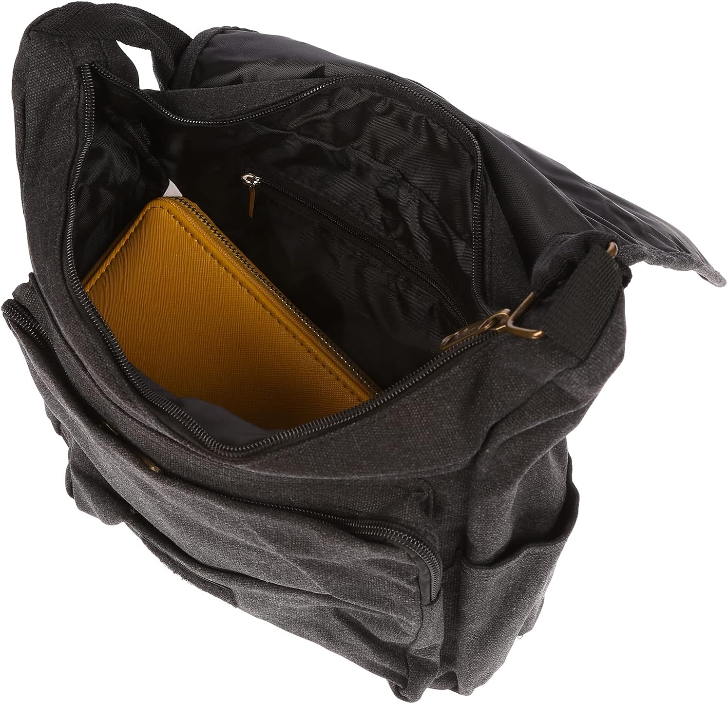 Christian Wippermann Damen -Leinwand -Umhängetasche in verschiedenen Farben, schwarz – Bild 9