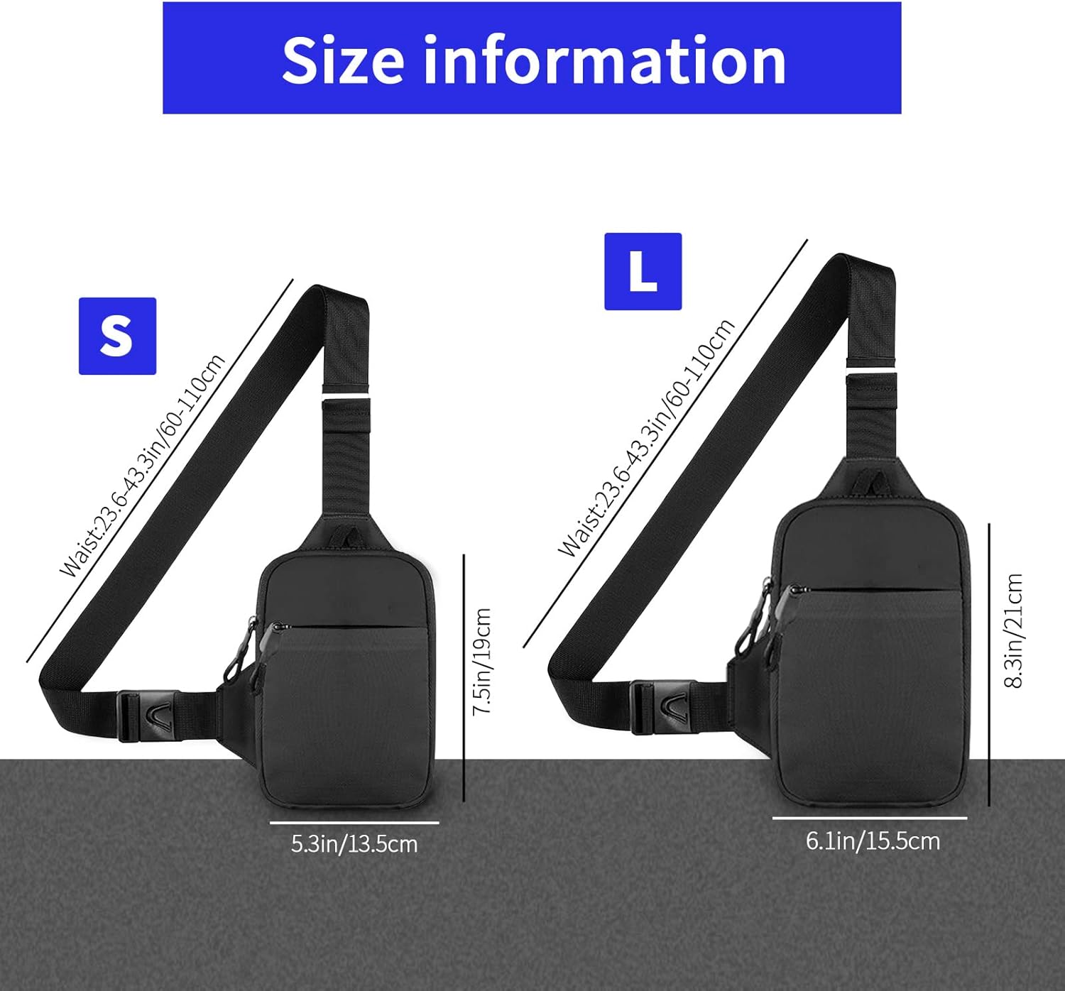 Dongker Sling Brust Crossbody Bag, wasserdichte Umhängetasche, Crossbody -Bag -Rucksack für Männer und Frauen, die im Freien im Freien wandern – Bild 6