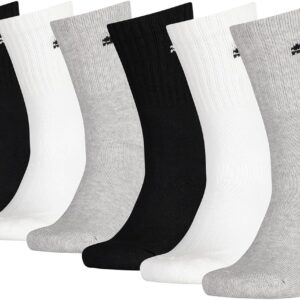 Puma Junior Crew Kinder Tennissocken für Mädchen und Jungenpackungen von 6