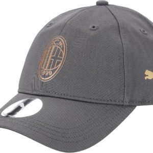 AC Milan Unisex Cappello Teamcap mit gekrümmtem Visier, einstellbar mit dem offiziellen Logo
