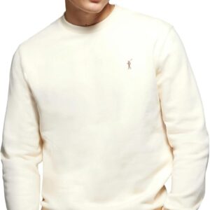 Polo Club Männer grundlegendes Sweatshirt mit Crew Neck Plain – ohne Kapuze – 100% Baumwolle – gestickte Logo – Langarm -Hemden Crew Neck Männer