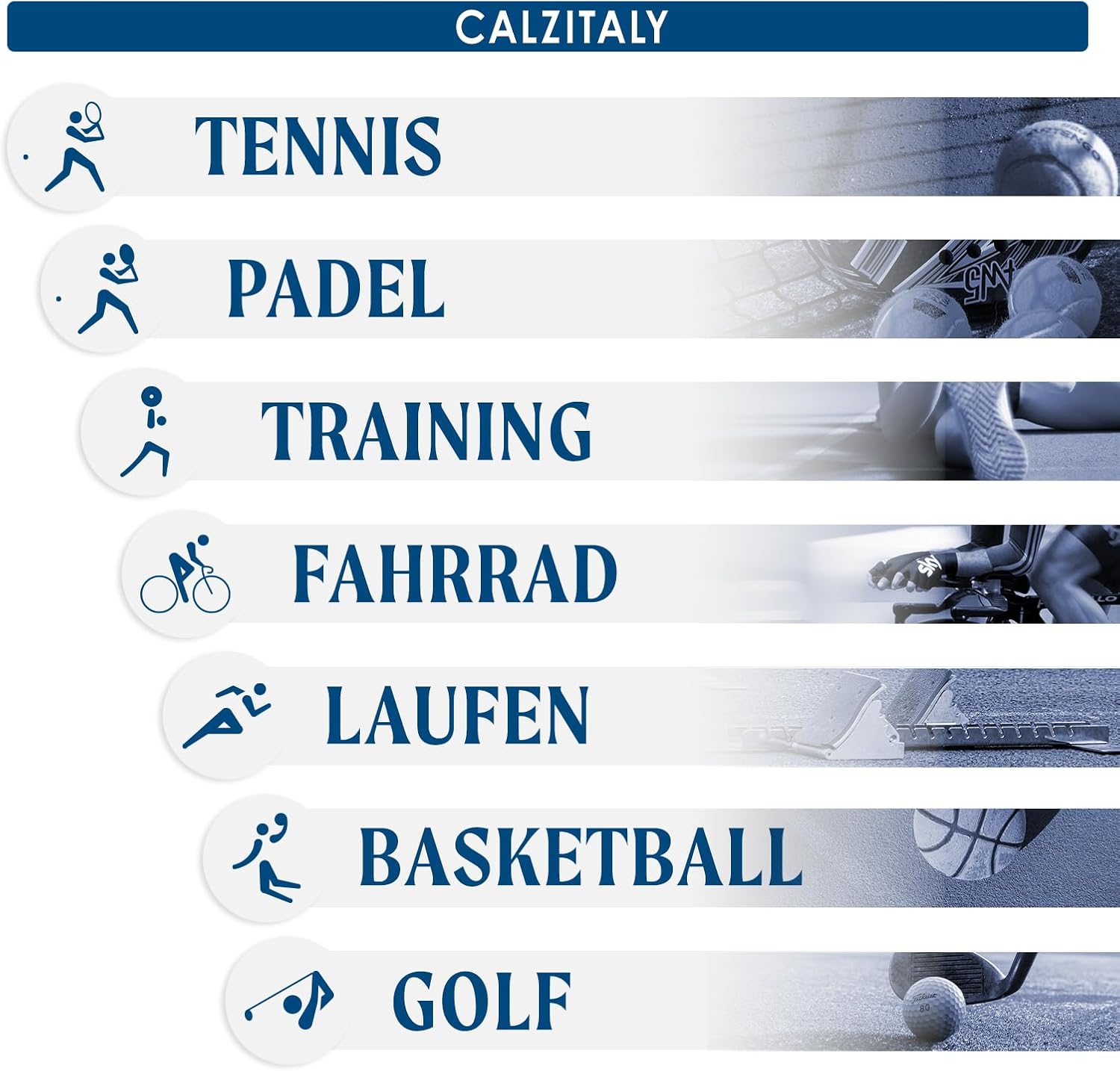 Calzitaly Pack von 2-3-4 Paar Unisex-Tennissocken, Padel Running Crossfit Fitness, atmungsaktive und Polsterung, Sportsocken für Männer und Frauen, hergestellt in Italien – Bild 6