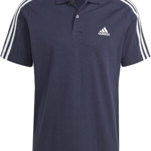 Adidas Herren Essentials Piqué besticktes kleines Logo 3-Streifen Polo-Hemd-Polo-Shirt (Kurzarm) (1er Pack)