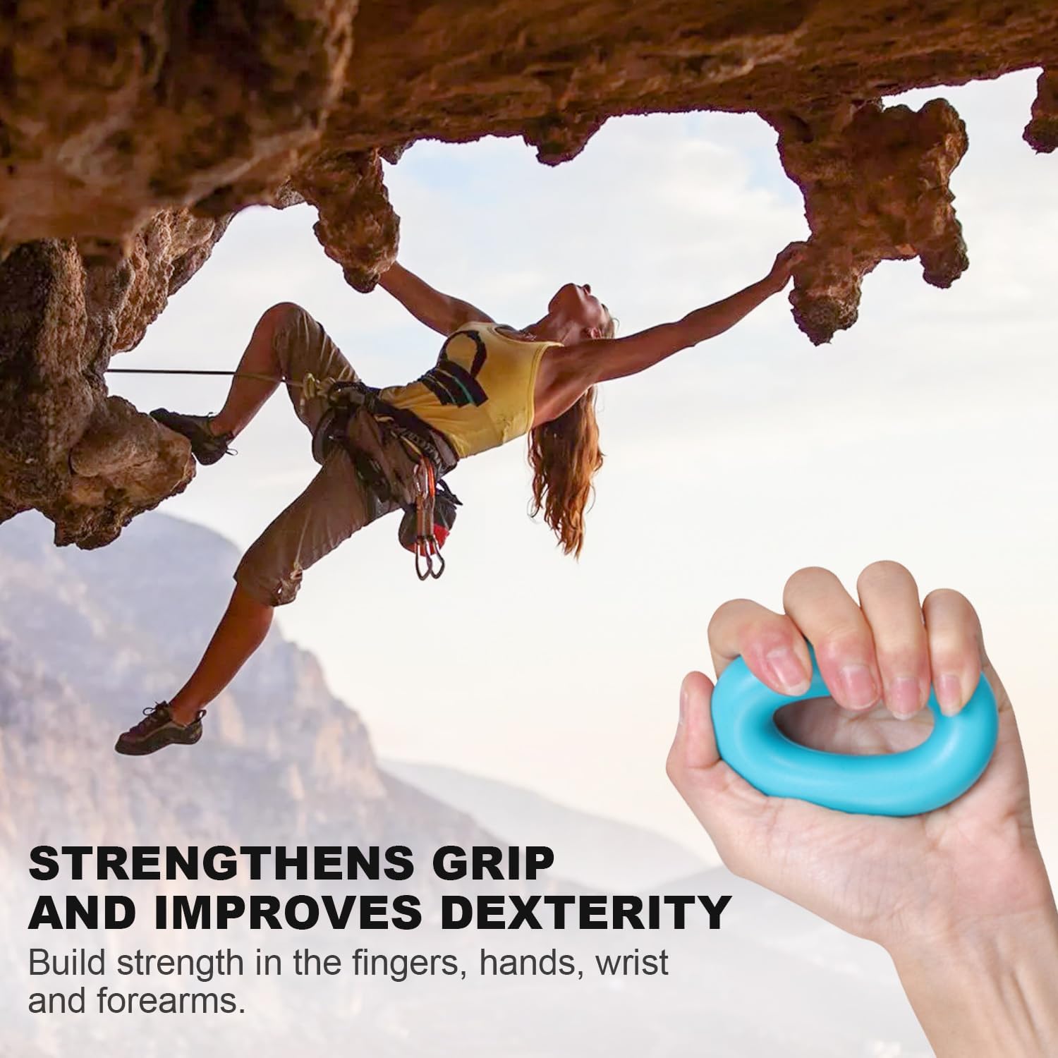 Premium -Finger -Trainer Kletterkugel Hand Training Hand Trainer Set Hand Grip Trainer Stärkener Finger Training Grip Bälle – Bild 6