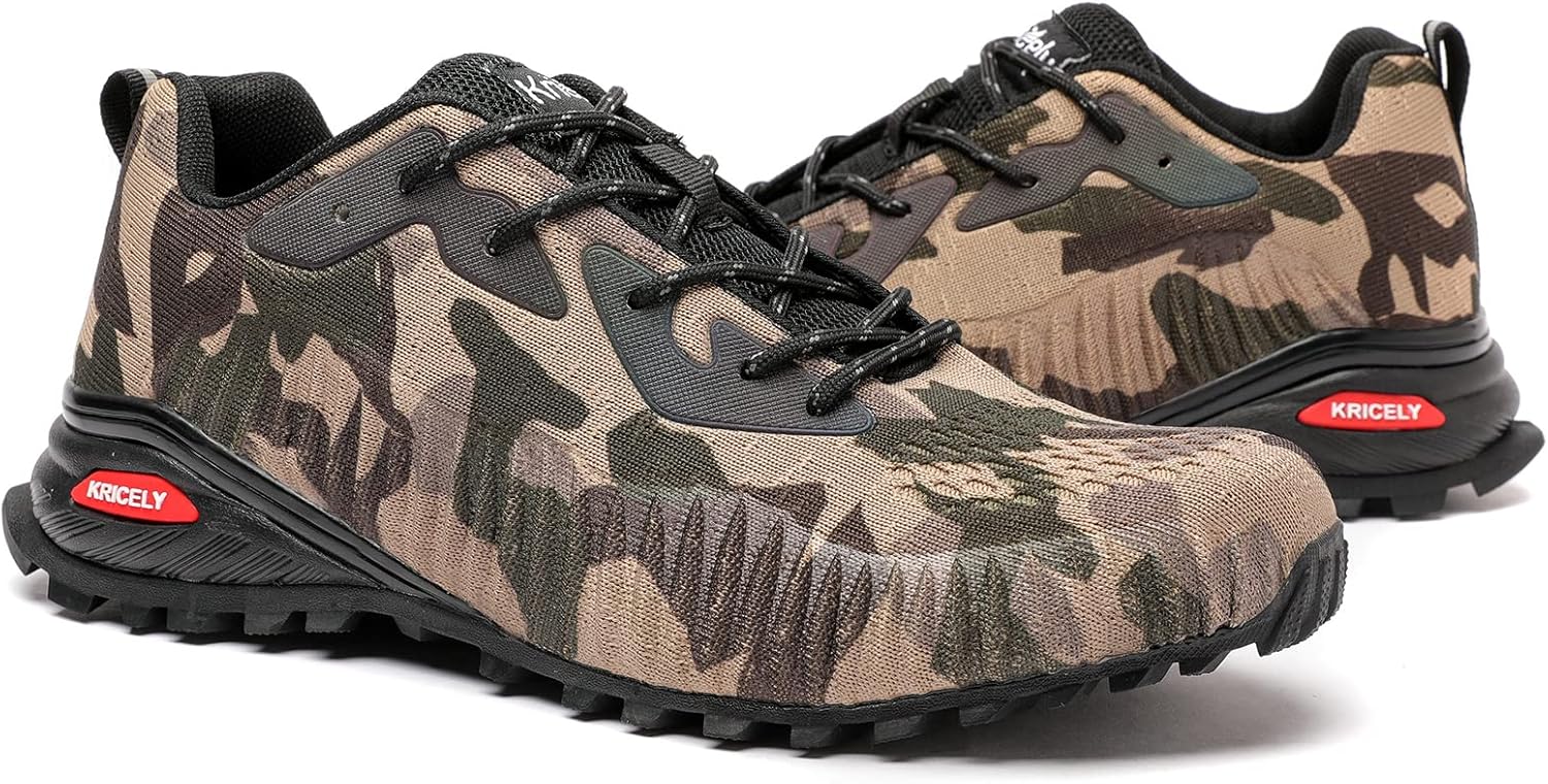 Kricely Herren-Trail-Laufschuhe, leichte, atmungsaktive Wanderstiefel, nicht rutschende Laufschuhe, Fitness im Freien und Straßenlaufschuhe – Bild 8