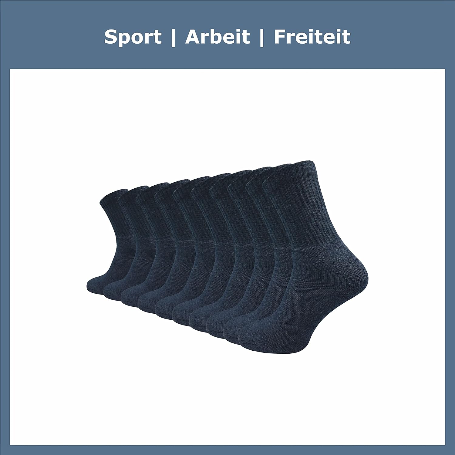 Gawilo 10 Paare Arbeit Socken - Sportsocken - Tennissocken - Freizeitsocken - Frauen & Männer – Bild 6