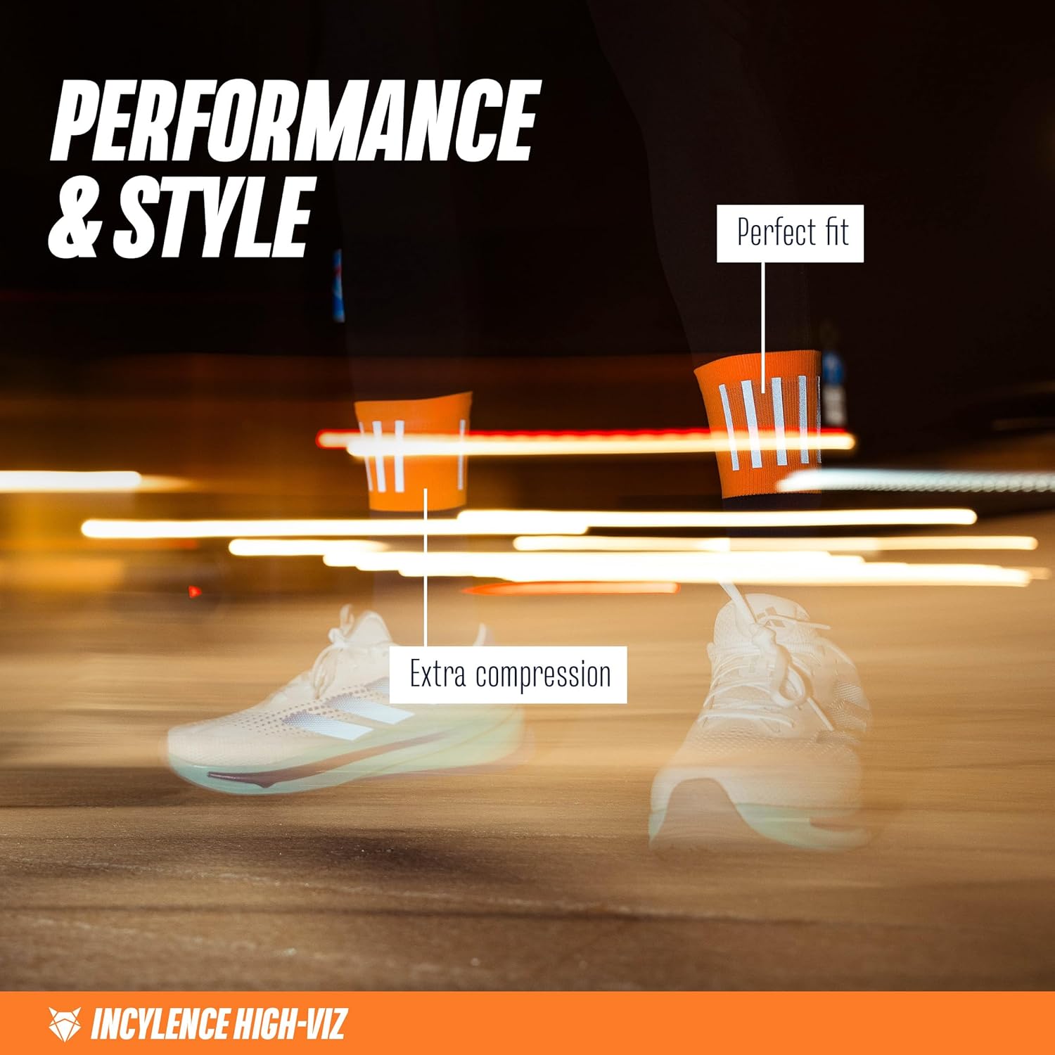Unbekannte hohe Viz -Laufsocken mit Reflektoren - funktional und atmungsaktiv für maximale Sichtbarkeit - 1 Paar – Bild 4