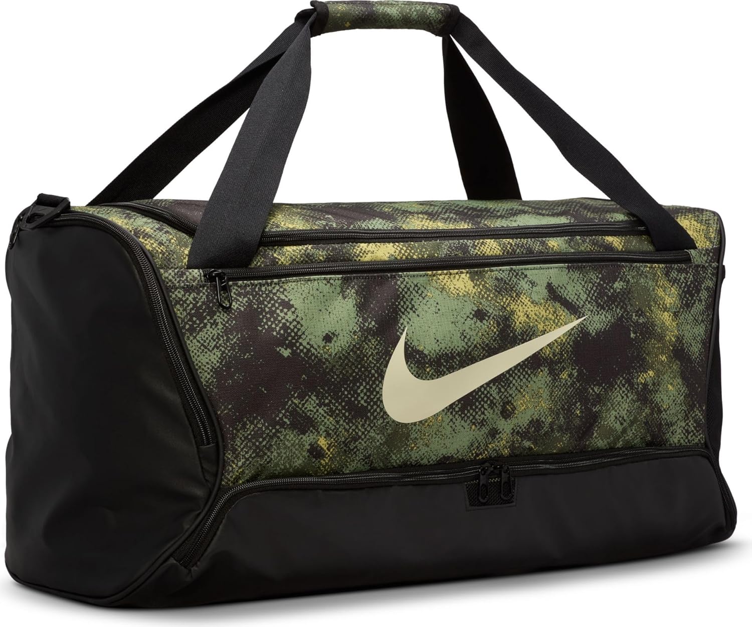 Nike Brasilia m Duffel - 9,5 Camo AOP, Ölgrün/Schwarz/Kokosmilch, FZ2585-386, Miscuar Green/Schwarz/Kokosmilch, Herrenausbildung – Bild 3