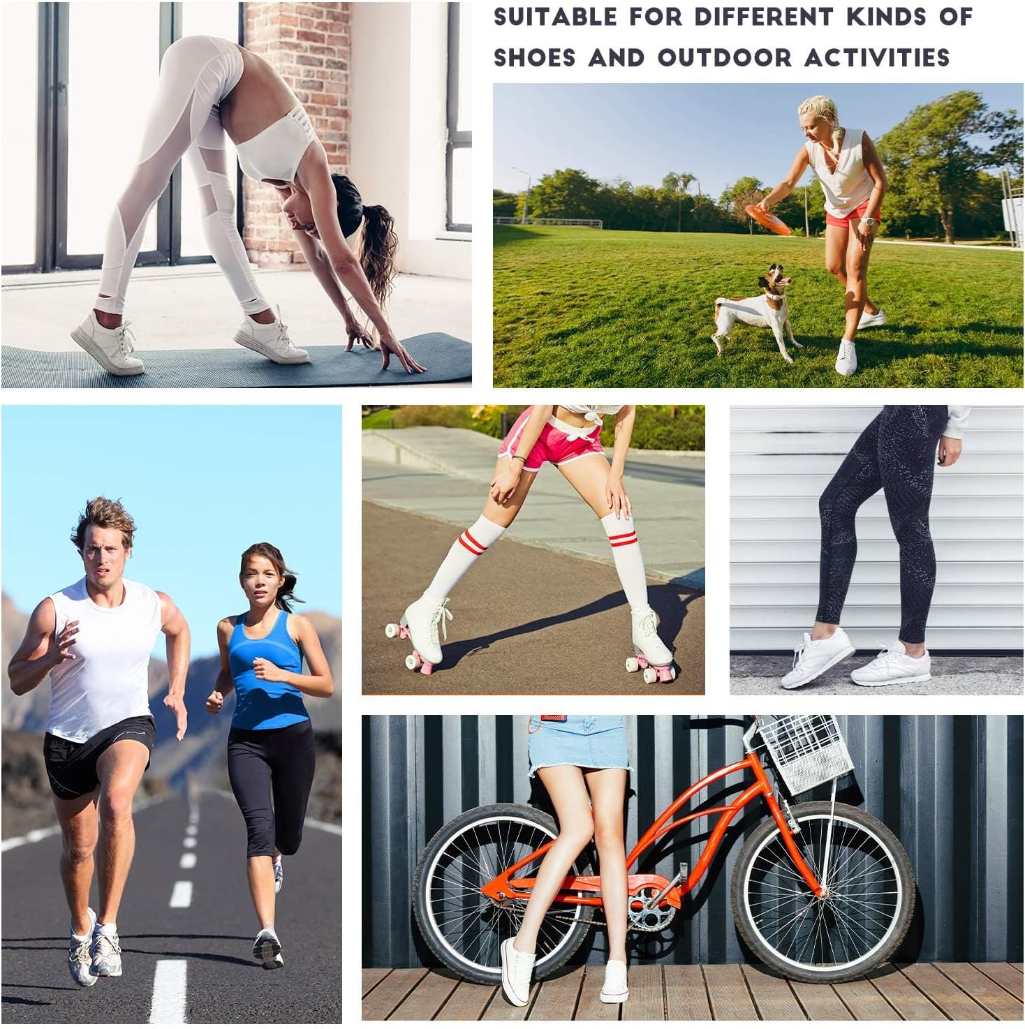 7Strobbs 2 Paare Premium -Schnürsenkel flach 8 mm breites Ersatzschuhschnürsenkel Sneaker -Shoelaces aus Polyester für Sportschuhe Laufschuhe Trainer Trainer – Bild 5