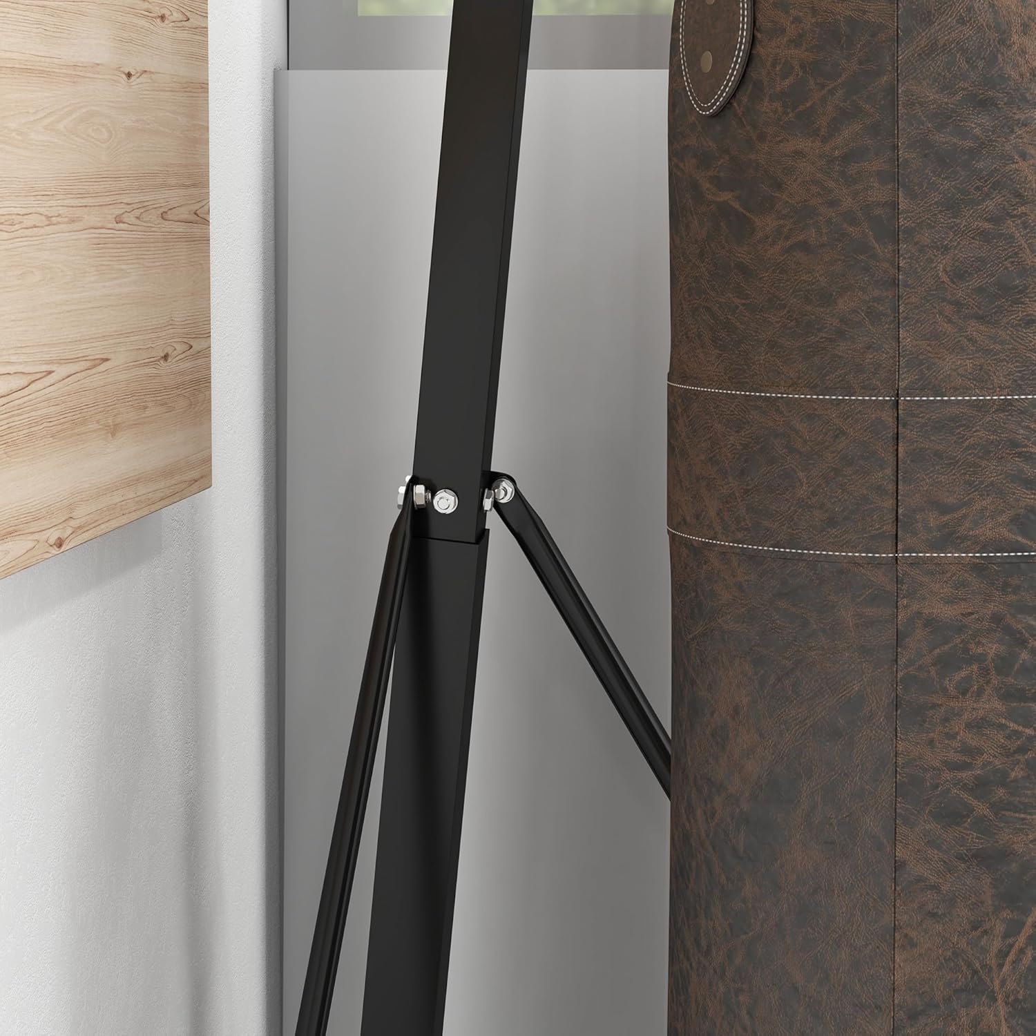 SPORTNOW Punch Bag Stand Height Adjustable, Freestanding Punch Bag Holder, Folding Punch Ball Stand with Weight Holder, Maximum Load 60 kg, Steel, Black – Bild 8