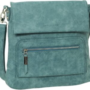 Handtasche Geschenkset, Umhängetasche, Wildlederimitation, gebrauchter Look, verschiedene Farben Blau