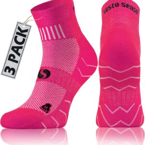 Sesto Senso 3 Paare laufen Socken Baumwoll -Sport Socken Frauen Männer farbenfrohe Sportsocken