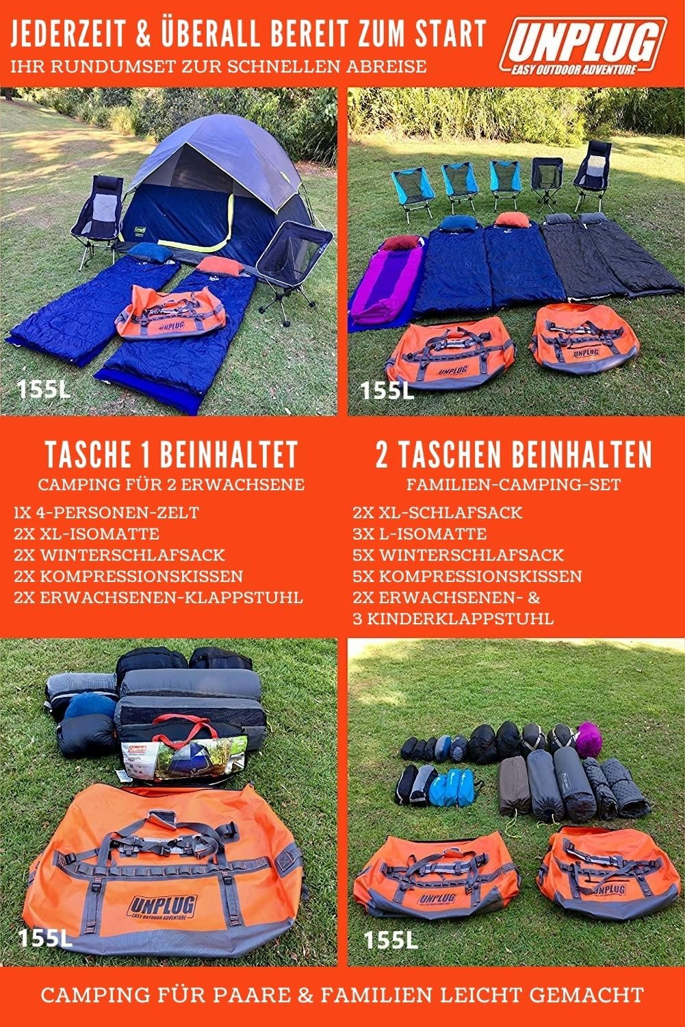 Leerzeichen Ultimate Adventure Bag, wasserdichte Reisetasche Rucksack, 1680d Heavy Duffel Bag wasserdicht für Camping, Motorrad, wasserdicht – Bild 5