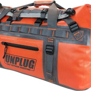 Unplug Ultimate Adventure Bag, wasserdichte Reisetasche Rucksack, 1680d Heavy Duffel Bag wasserdicht für Camping, Motorrad, wasserdicht