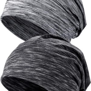 Kiiwah Pack mit 2 Mütze Hut für Männer und Frauen gestreift Slouch Unisex Strick -Mütze für Frühling, Herbst und Winter