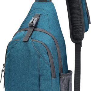 G4Free Slings-Beutel-Rucksack, Anti-Diebstahl-Brust-Tasche, Umhängetasche, Crossbody, Fitnessstudio, Daypack mit Kopfhörerloch für Outdoor, Radfahren, Reisen, Wandern, Männer und Frauen