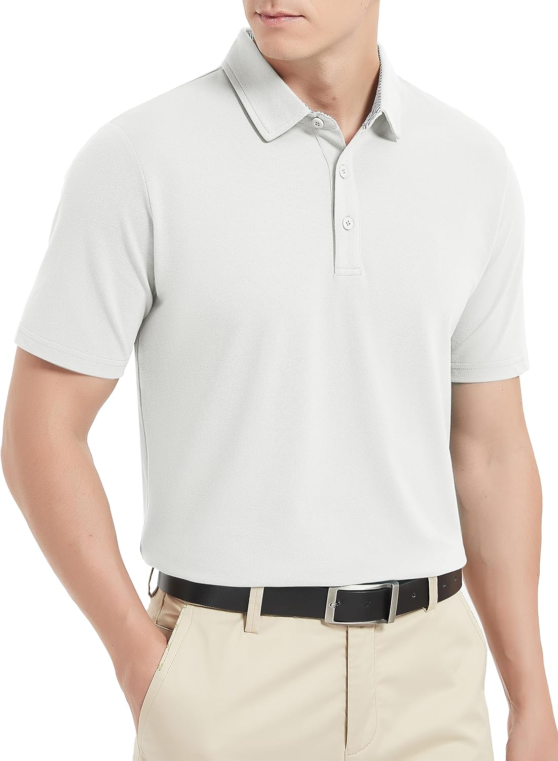 Kefitevd Herren Polo-Hemd Kurzärmel Poloshirts atmungsaktives Golf Polo Sommer Freizeit T-Shirt – Bild 2