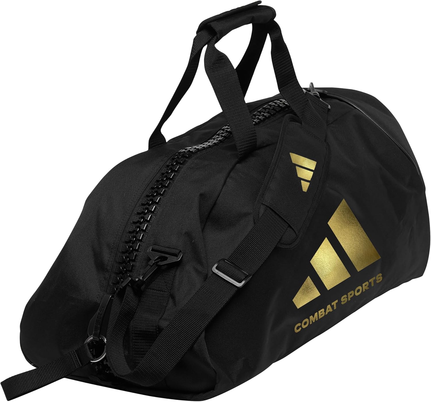 Adidas Training Sportsack 2-in-1 Schwarz/Gold 59 Liter, Schwarz, Rucksack – Bild 2