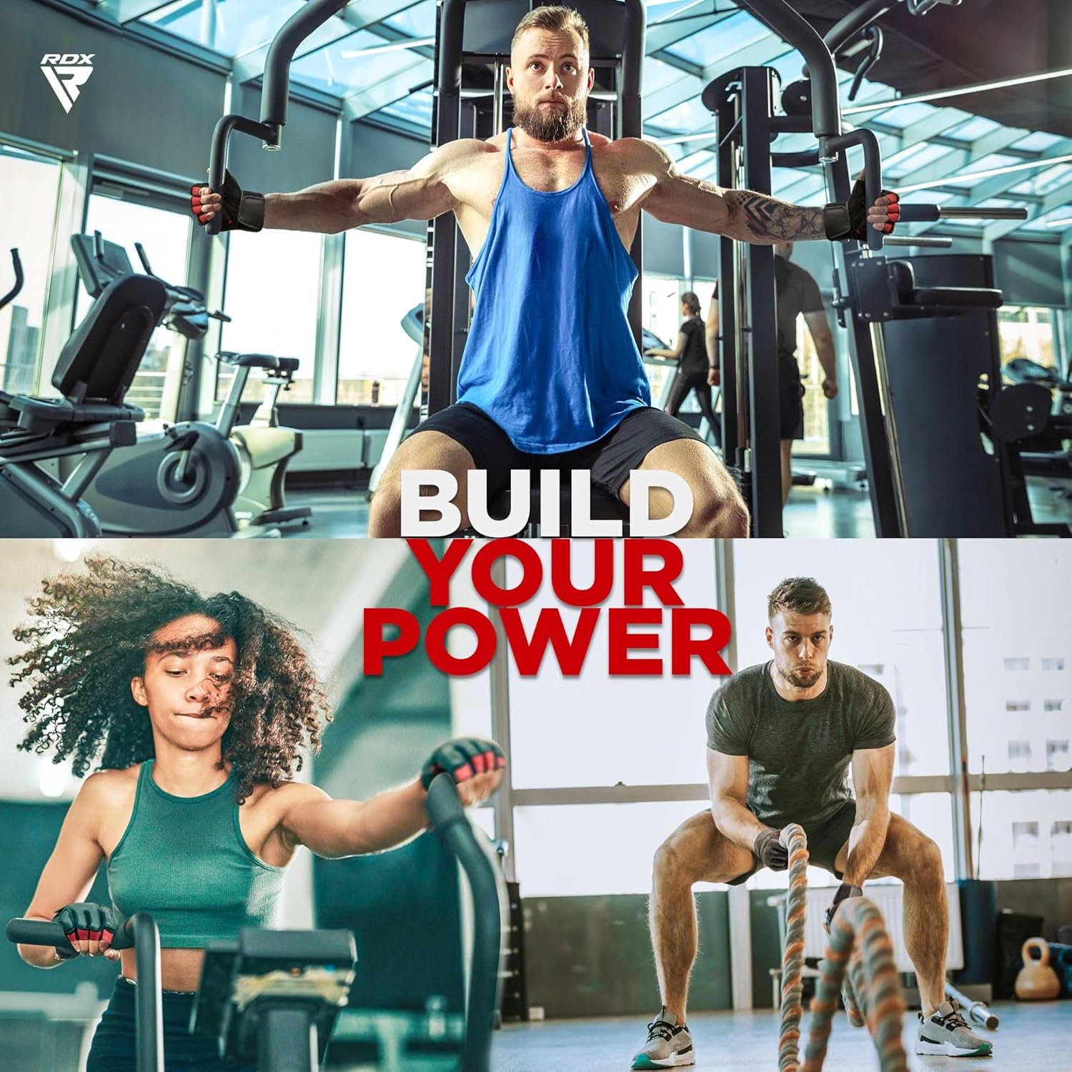 RDX Maya Hide Leder-Fitnesshandschuhe, 50 cm langes Handgelenksschutz, Krafttraining, Gewichthebertraininghandschuhe, gepolstert – Bild 5