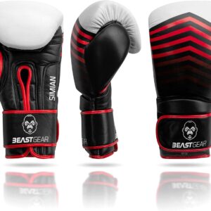 Biestausrüstung – Simian -Boxhandschuhe – echte Kuhläden -Leder -Trainingschuhe – zum Stanzen, Pads, Sparring