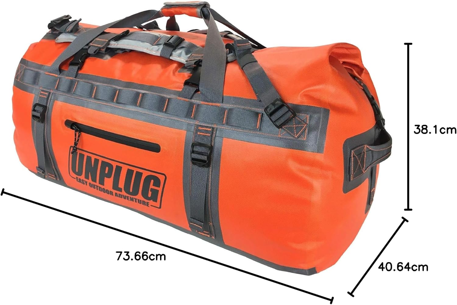 Unplug Ultimate Adventure Bag, wasserdichte Reisetasche Rucksack, 1680d Heavy Duffel Bag wasserdicht für Camping, Motorrad, wasserdicht – Bild 10