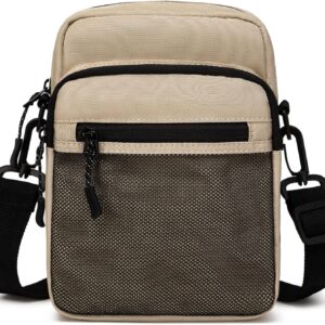 Lohol Small Umhängetasche für Männer & Frauen, Umhängetasche, Messengerbeutel, Schlinge, Crossbody -Tasche für Arbeit, Reisen, Alltag, Khaki, Dienstprogramm