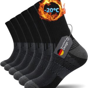 Ruixue 6 Paare Sportsocken Männer Frauen Wandern Socken Trekking-Socken Baumwoll atmungsaktive Hochleistungs-Trainer Socken 43-46 39-42 35-38 47-50