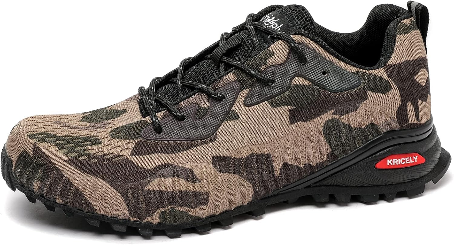 Kricely Herren-Trail-Laufschuhe, leichte, atmungsaktive Wanderstiefel, nicht rutschende Laufschuhe, Fitness im Freien und Straßenlaufschuhe – Bild 3