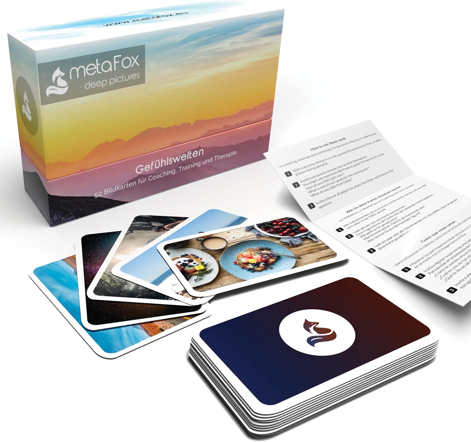 Coaching -Karten von Metafox 'Feeling Worlds' | 52 Bilderkarten für Coaching & Therapie | Beherrschen Sie Ihre Emotionen und entwickeln Sie emotionale Intelligenz – Bild 2