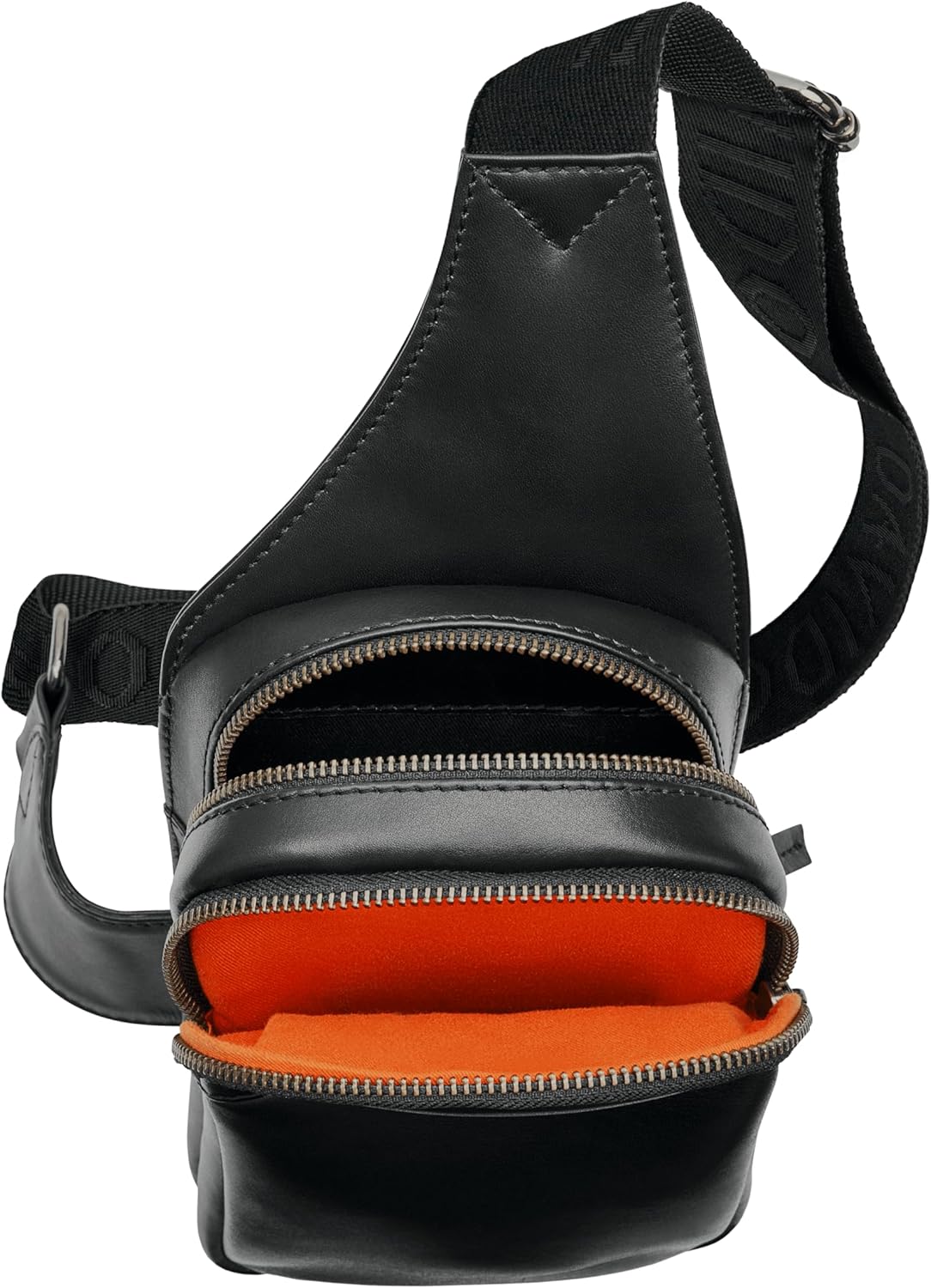 Davidoff Essentials Sling -Tasche Schwarz - Moderne Männer -Leder -Umhängetasche - hochwertiger Schulter -Rucksack mit Reißverschluss, Schwarz, Elegant, modern – Bild 3