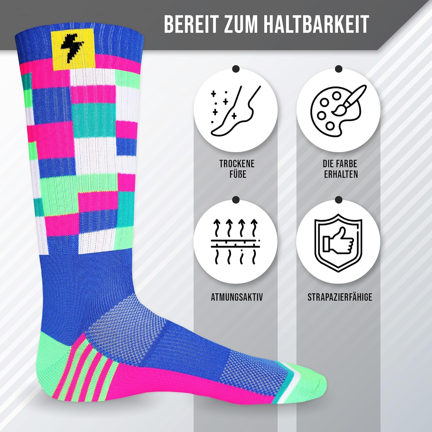 Epische Ray Sports Socken für Männer und Frauen - ideale Socken für Laufen, Basketball, Radfahren und Padel Socken – Bild 4