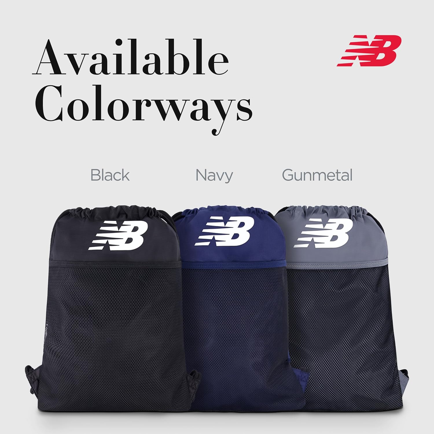 Konzept One New Balance Draw String Rucksack Sport Cinch Gymbag mit Schuhfach – Bild 7
