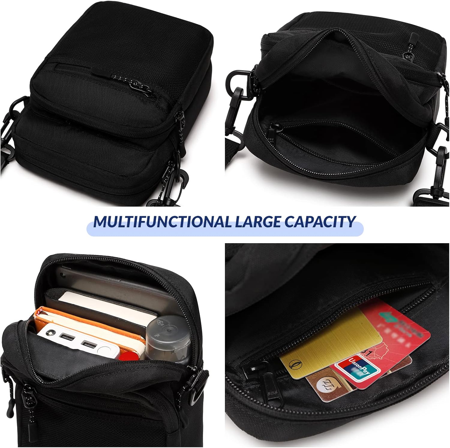 Lohol Small Umhängetasche für Männer & Frauen, Umhängetasche, Messengerbeutel, Schlinge, Crossbody -Tasche für Arbeit, Reisen, Alltag, Khaki, Dienstprogramm – Bild 4