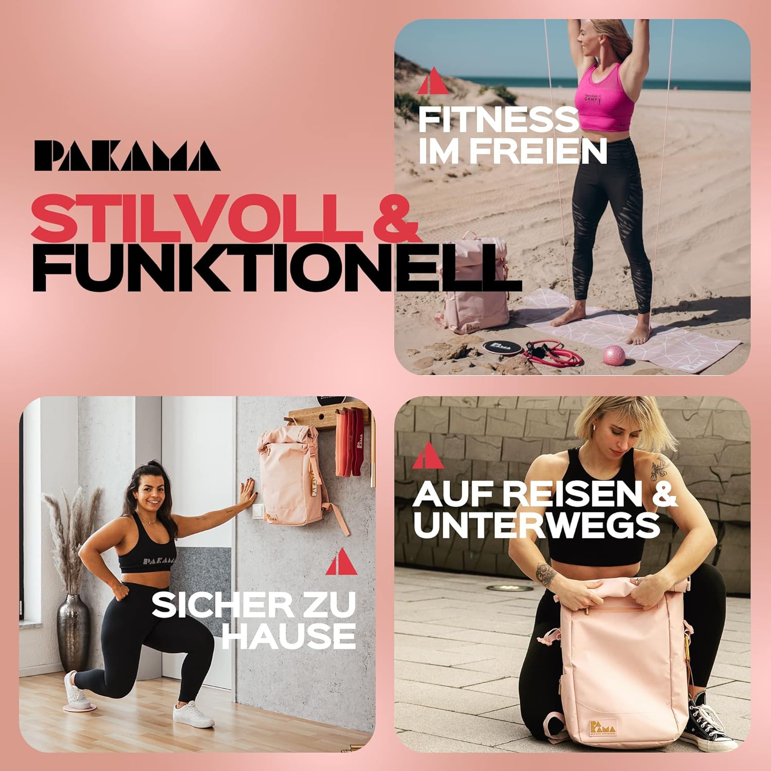 PAKAMA - Sports Bag 2.0 (10-teilig) Fitnessstudio in einem Rucksack für Zuhause & Unterwegs - XXL Athletics Set für Muskelaufbau, Fitness & Krafttraining (inkl. 1 Monat App) – Bild 5