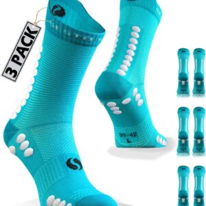 sesto senso 3 Paar Sportsocken Herren Damen Bunte Laufsocken Wadensocken Wasserabweisend