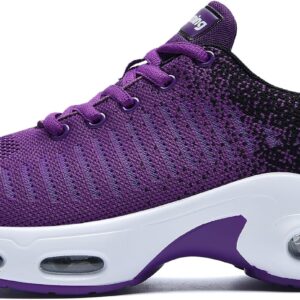 M Magper Air Running Schuhe Frauenbogen unterstützen Sportschuhe mit Luftkissen -Trainern schockdes Tennisschuhe Leichte atmungsaktive Joggingschuhe bequeme Wanderschuhe