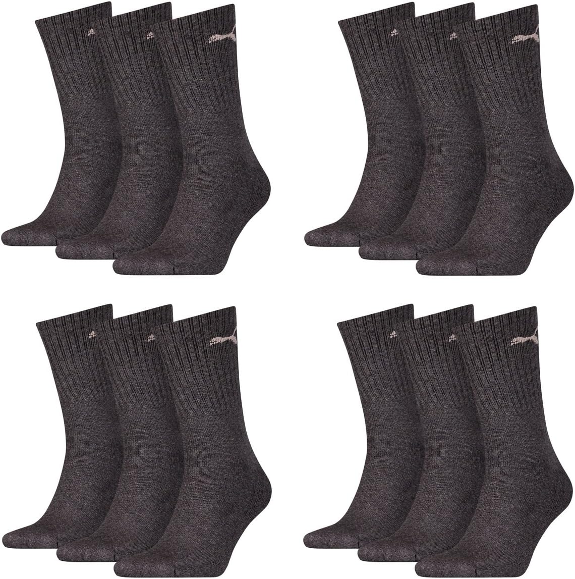 Puma 12 Paar Sportsocken Tennissocken Größe 35-49 Unisex für ihn und sie