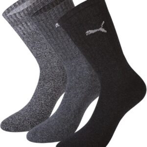 Puma Viertel Socken, 3 Paare (Puma Unisex Crew Socken Basic SportsOcken 12er Pack)-Multi-Farben (Anthrazit/Grau), Größe: 47-49