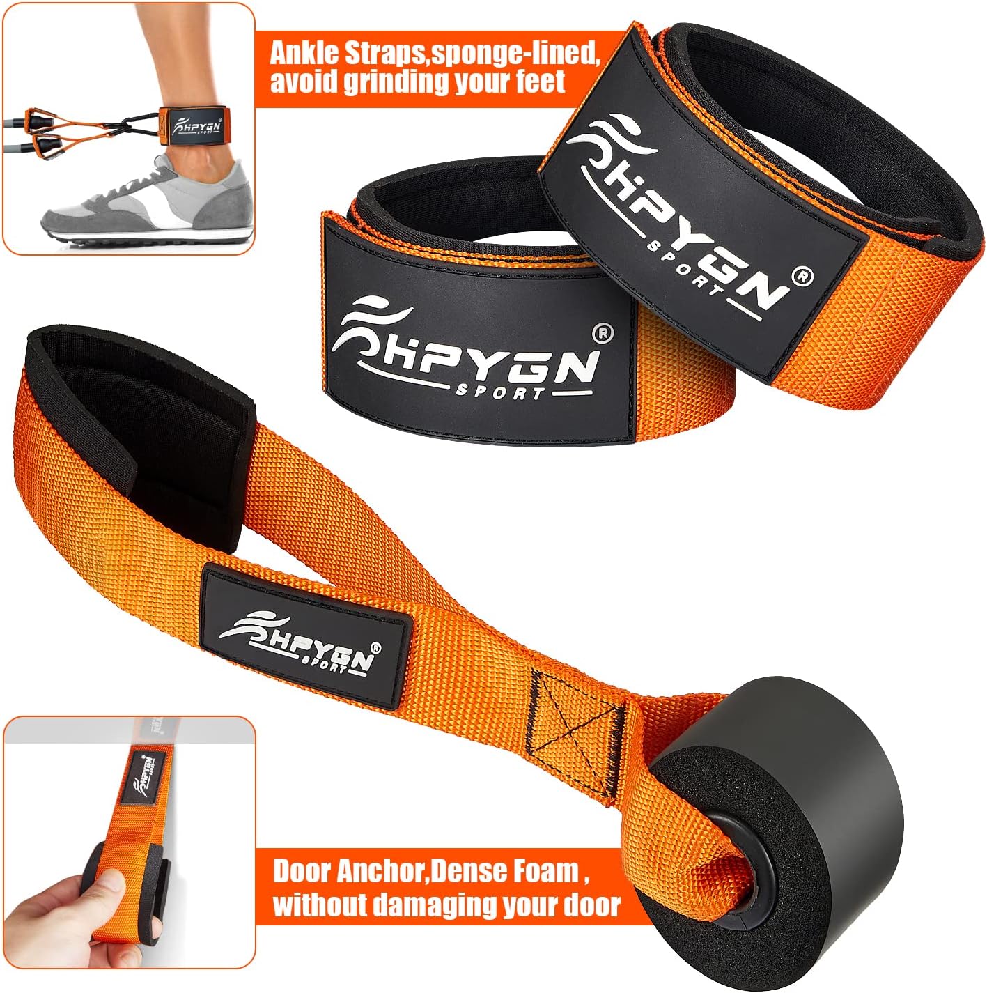 Widerstandsbänder, schwere Übungsbänder mit Griffen, Fitnessbands für Training, Trainingsbänder für Männer, Gewichtsbänder für Muskeltraining, Stärke, Schlank – Bild 6