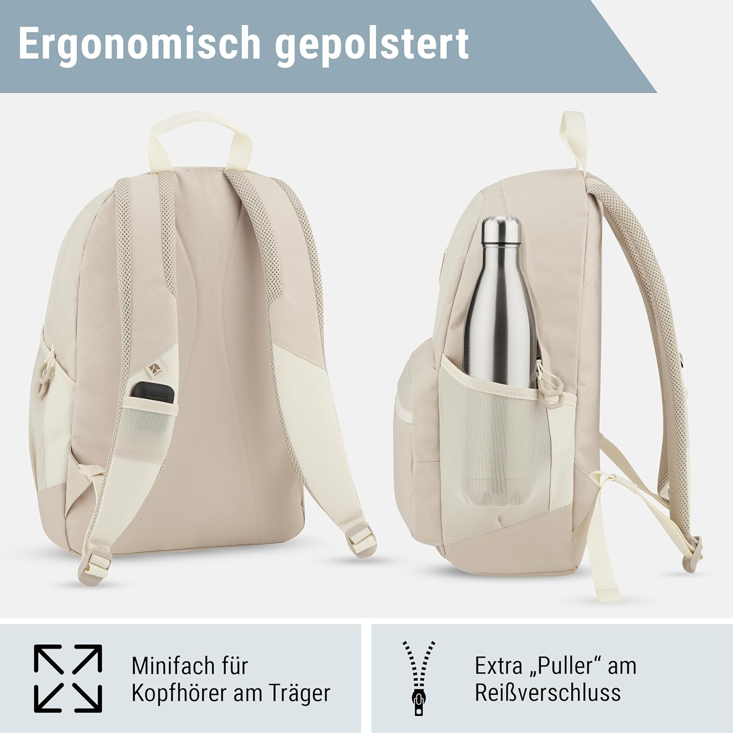 Audetische Schul -Rucksack -Mädchen und Jungen Teenager - Flex - Rucksack für Männer und Frauen mit 16 -Zoll -Laptop -Fach für Schule und Freizeit - Wasserabrechnungsmittel – Bild 4