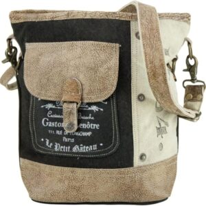 Sunsa Canvas Vintage Style Umhängetasche Großer Frauen Umhängetasche Crossbody -Tasche mit Lederverstellbares Griff Tasche Handtasche Frauentasche Beige / Schwarz, Schwarz, Retro