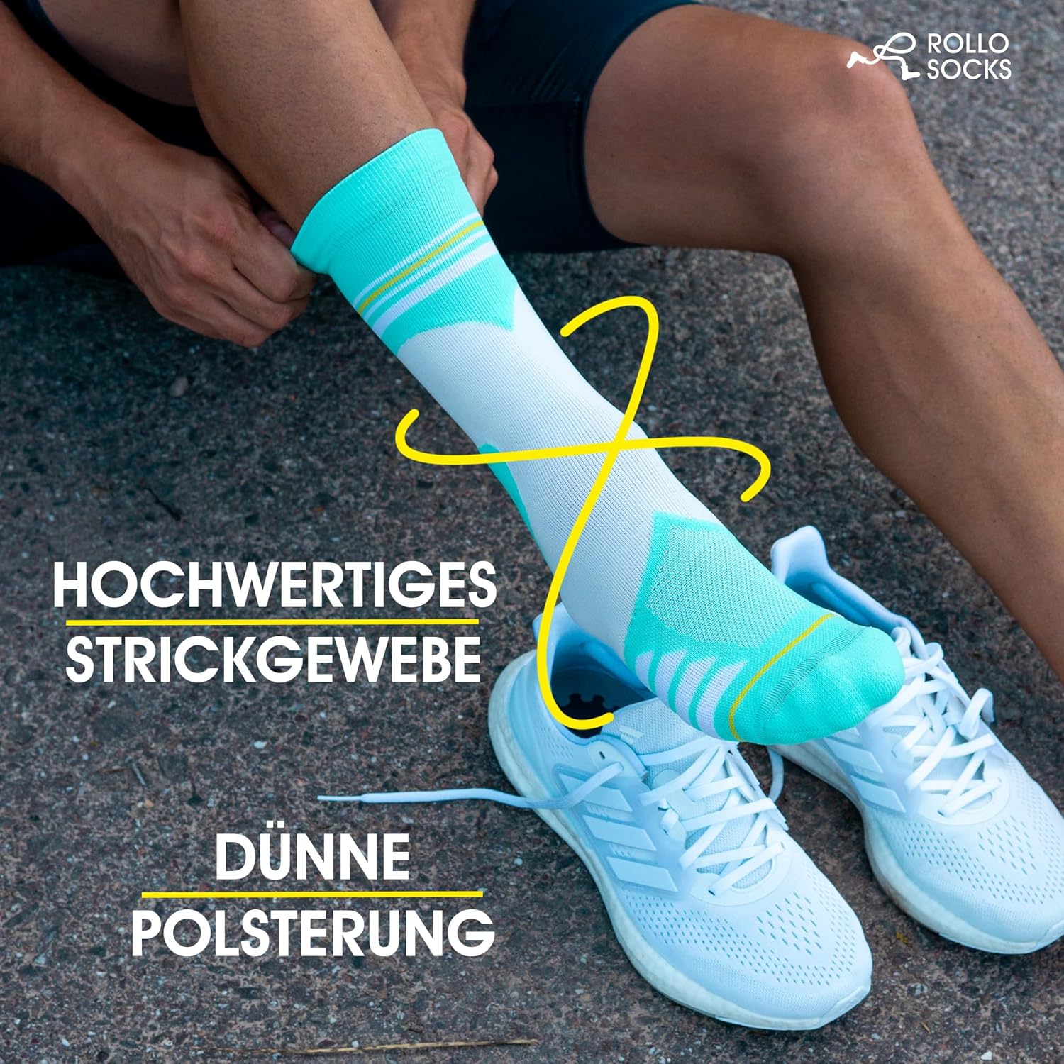 Rollo -Socken läuft 2.0 - Ausführen von Socken mit gezielter Komprimierung, Laufen, Knöchelunterstützung, Verbands -Knöchelsportsocken – Bild 3