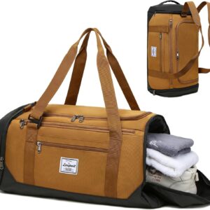 Laripwit Herren -Sporttasche, 40L -Reisetasche, Rucksack, Trainingsbeutel, Fitness -Tasche für Sportarten, Rucksack für Frauen, Brown, Reisen, Sport, Fitnessstudio, Fitness, Training, Camping, Wandern