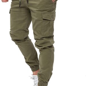 Pittman Darius Herren Cargo Hosen – Baumwollfrachthose – Frachtjogger