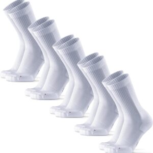 Dänische Ausdauercrew Running Socken (3/5 Paar), Wadenlänge Sportsocken, leichte Komprimierung, atmungsaktiv und gepolstert, Unisex, für Männer und Frauen