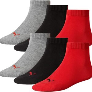 6 Paar Puma Unisex Viertel Trainer Socken Größen 2 – 15,5, Unisex für Männer oder Frauen, Footsies.